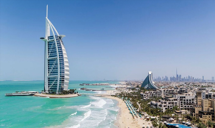 Palm Jumeirah and Atlantis view during city tour