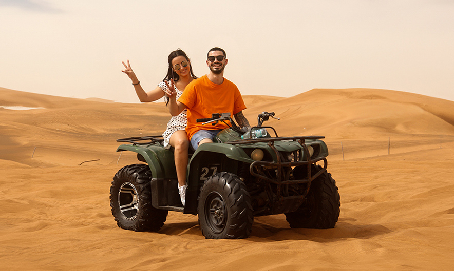 Tracks in the sand from Sharmax quad bike adventure